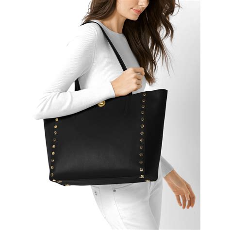 michael michael kors rivington medium stud tot|michael michael kors rivington stud large tote .